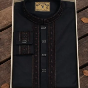 Premium Black Cotton Panjabi – Easy Brand